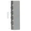 Eindstuk Tassenband-Mat Silver-32mm