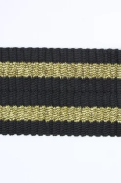 Elastiek - Ripple - Black/Golden Stripes - 60 mm