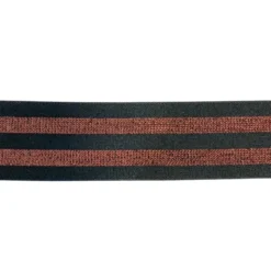 Elastiek Shimmer Lines - Black/Brique - 40 mm