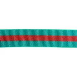 Elastiek Striped Sparkle - Red/Green - 40 mm