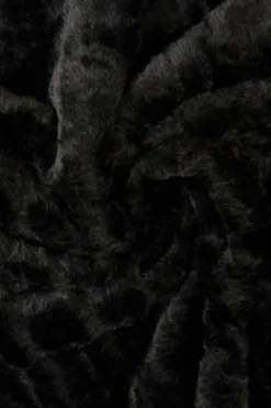 Faux Fur Stripes - Black
