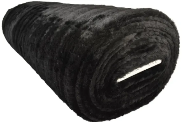 Faux Fur Stripes - Black