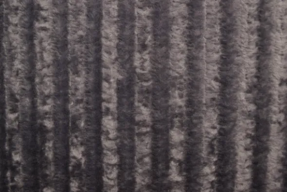 Faux Fur Stripes - Dark Grey