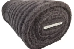 Faux Fur Stripes - Dark Grey