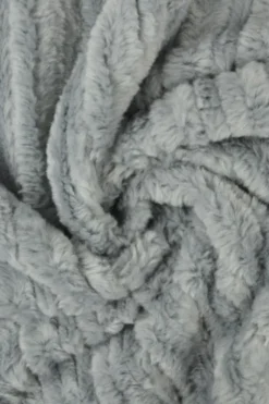 Faux Fur Stripes - Light Grey