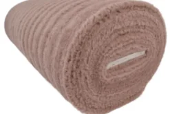 Faux Fur Stripes - Old Pink