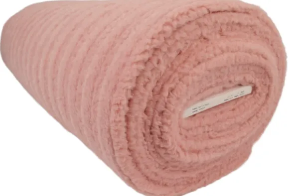 Faux Fur Stripes - Pink