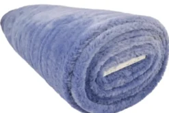 Faux Fur Stripes - Vintage Blue