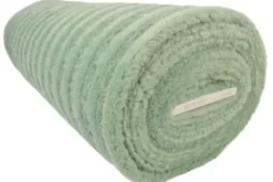 Faux Fur Stripes - Vintage Green