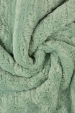 Faux Fur Stripes - Vintage Green