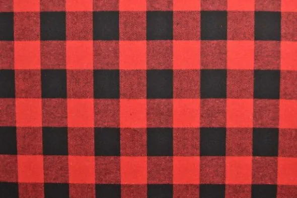Flanel Ruiten Big - Bright Red/Black