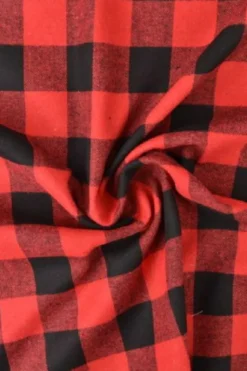 Flanel Ruiten Big - Bright Red/Black