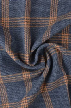 Flanel Ruiten - Blue Grey/Ocher