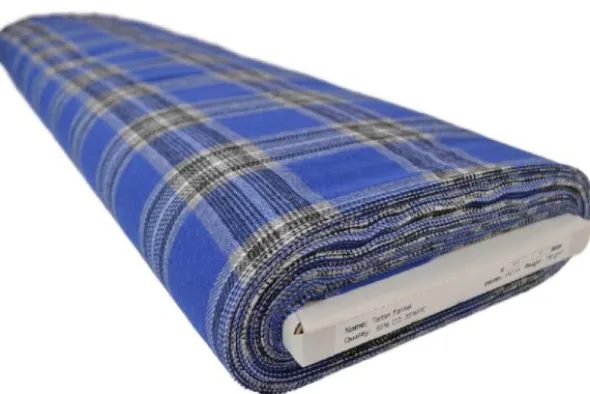 Flanel Ruiten - Bright Blue/Black/White