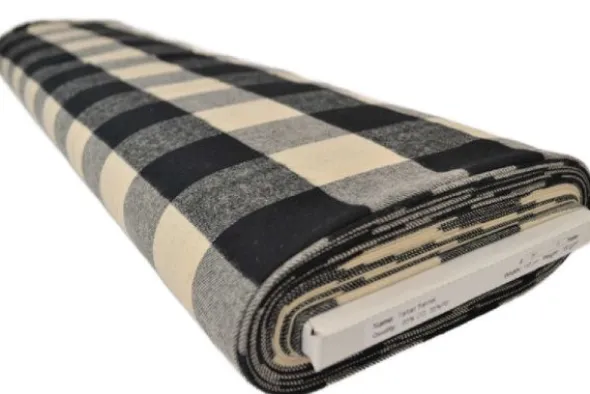 Flanel Ruiten - Creme/Black