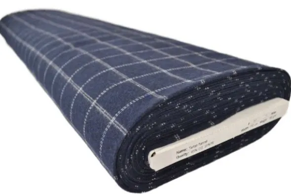 Flanel Ruiten - Dark Navy/White