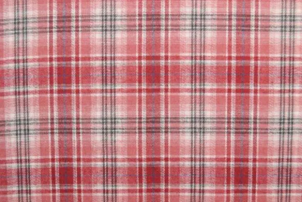 Flanel Ruiten - Dark Red/White/Pink/Grey