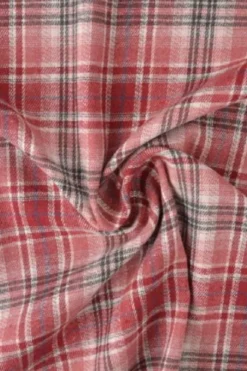 Flanel Ruiten - Dark Red/White/Pink/Grey