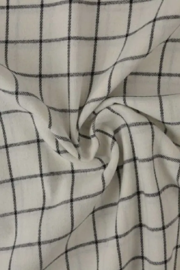 Flanel Ruiten - Off White/Black