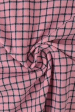 Flanel Ruiten Tiny - Pink/Light Blue/Black