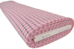 Flanel Ruiten Tiny - Pink/Light Blue/Black