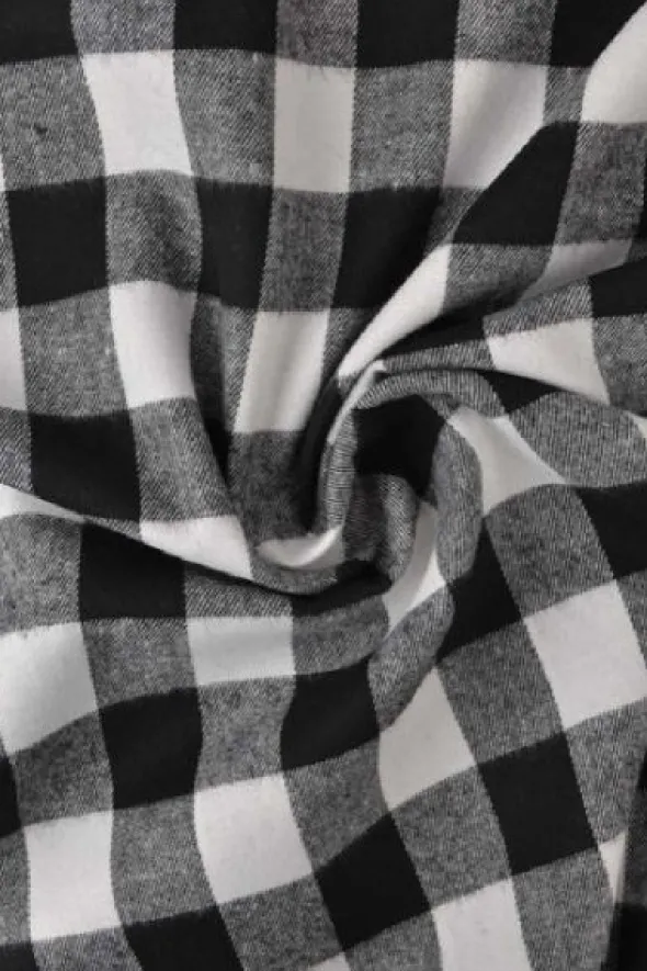Flanel Ruiten - White/Black