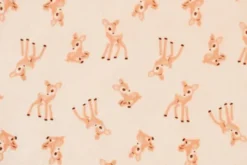 Fleece Print - Baby Deers on Light Salmon