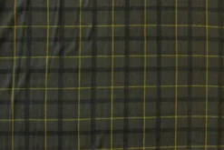 Fleece Print - Big Green Squares with Yellow