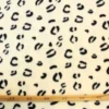 Fleece Print - Black Animal Spots on Off White