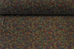 Fleece Print - Blue/Green/Red/Ocher Knit