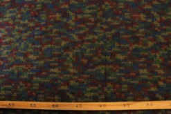 Fleece Print - Blue/Green/Red/Ocher Knit