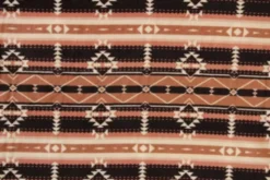 Fleece Print - Bordeaux/Dark Salmon Aztec