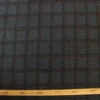 Fleece Print Brown/Green Square Lines on Grey