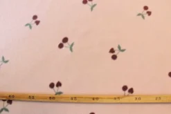 Fleece Print - Cherries on Old Pink