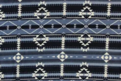 Fleece Print - Dark Blue/Blue Aztec