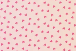 Fleece Print - Fuchsia Hearts on Light Pink