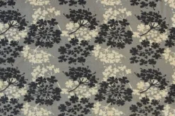 Fleece Print - Grey/White Hydrangeas on Grey