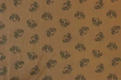 Fleece Print - Lion Head on Dark Ocher