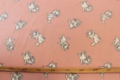 Fleece Print - Little Kittens on Warm Pink