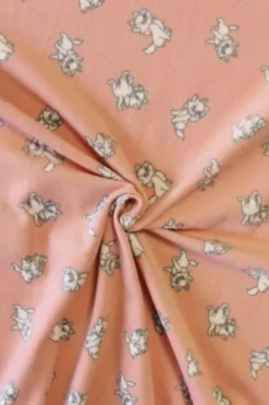 Fleece Print - Little Kittens on Warm Pink