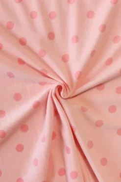 Fleece Print - Pink Dots on Soft Pink