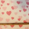 Fleece Print - Pink Hearts on Creme