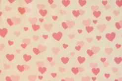 Fleece Print - Pink Hearts on Creme