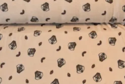 Fleece Print - Squirrels on Warm Beige
