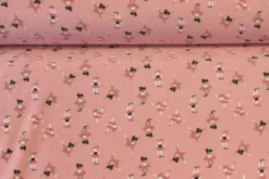 Fleece Print - Tiny Ballerinas on Warm Pink