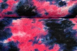 Fluffy Fur Tie Dye - Pink/Black/Blue