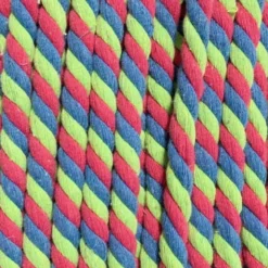 Gedraaid Koord 15-17mm - Lime/Fuchsia/Petrol