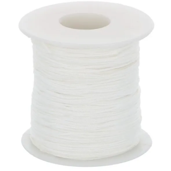 Glanskoord/ Speenkoord 1mm - Gebroken Wit
