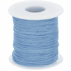 Glanskoord/ Speenkoord 1mm - Hemels Blauw