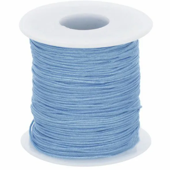 Glanskoord/ Speenkoord 1mm - Hemels Blauw